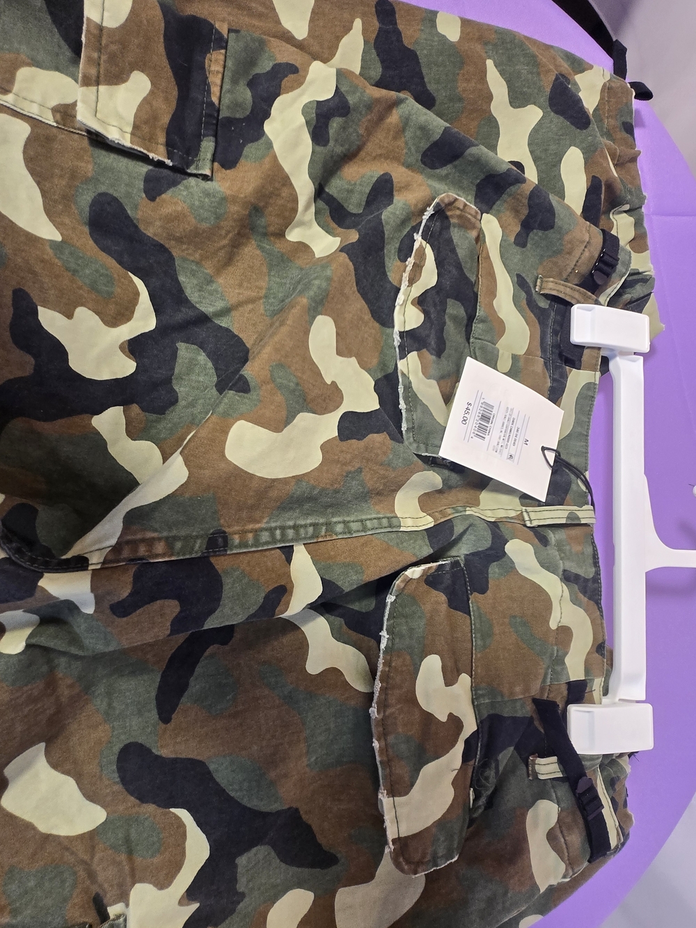 Camo Cargo Pants - Green Brown Black Size M - Picture 1 of 12